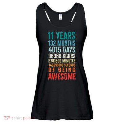 11 Years 132 Months Of Being Awesome 11th Birthday Gifts Ladies Essential Flowy Tank
