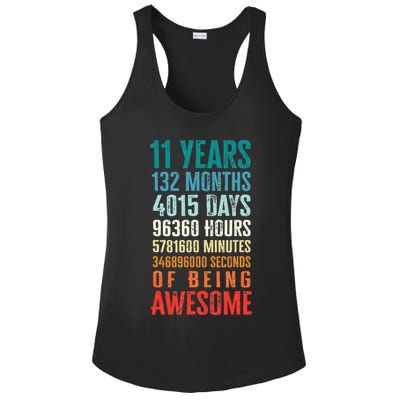 11 Years 132 Months Of Being Awesome 11th Birthday Gifts Ladies PosiCharge Competitor Racerback Tank