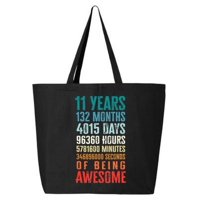 11 Years 132 Months Of Being Awesome 11th Birthday Gifts 25L Jumbo Tote