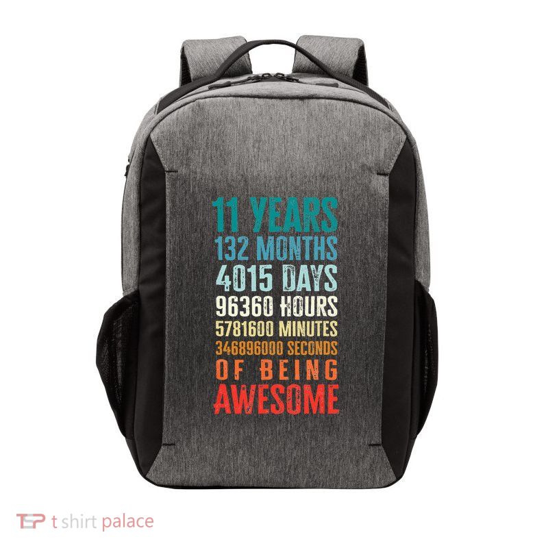 11 Years 132 Months Of Being Awesome 11th Birthday Gifts Vector Backpack