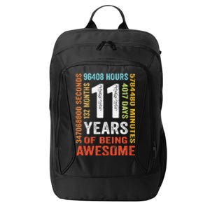 11 Years 132 Months Of Being Awesome 11th Birthday Gift City Backpack