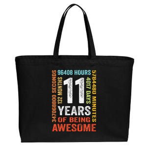 11 Years 132 Months Of Being Awesome 11th Birthday Gift Cotton Canvas Jumbo Tote