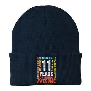 11 Years 132 Months Of Being Awesome 11th Birthday Gift Knit Cap Winter Beanie