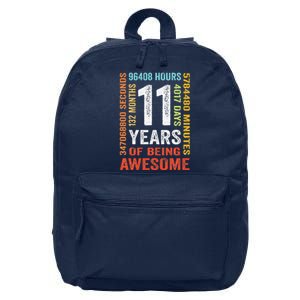 11 Years 132 Months Of Being Awesome 11th Birthday Gift 16 in Basic Backpack