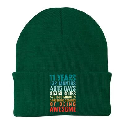 11 Years 132 Months Of Being Awesome 11th Birthday Gifts Knit Cap Winter Beanie