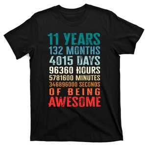 11 Years 132 Months Of Being Awesome 11th Birthday Gifts T-Shirt