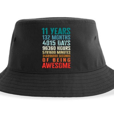 11 Years 132 Months Of Being Awesome 11th Birthday Gifts Sustainable Bucket Hat