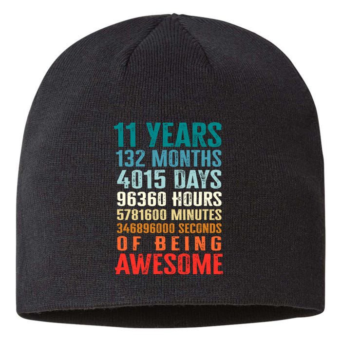 11 Years 132 Months Of Being Awesome 11th Birthday Gifts Sustainable Beanie