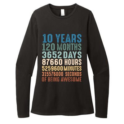 10 Years 120 Months 3652 Days 87660 Hours 5249600 Minutes 315576000 Seconds Of B Womens CVC Long Sleeve Shirt