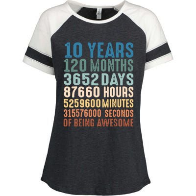 10 Years 120 Months 3652 Days 87660 Hours 5249600 Minutes 315576000 Seconds Of B Enza Ladies Jersey Colorblock Tee