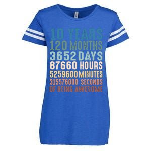 10 Years 120 Months 3652 Days 87660 Hours 5249600 Minutes 315576000 Seconds Of B Enza Ladies Jersey Football T-Shirt