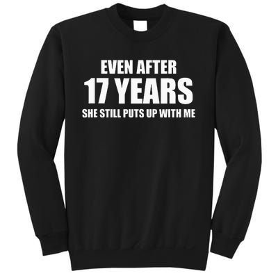 17 Year Anniversary Funny Relationship Gifts For Him Sweatshirt