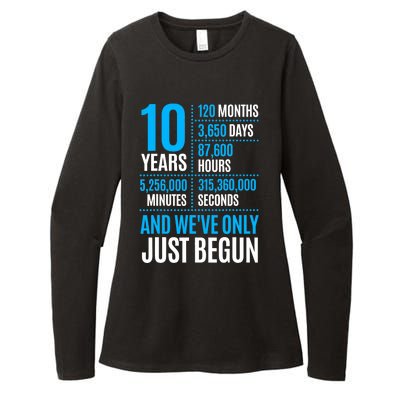 10 Year Anniversary Couple Her Or Him Wedding Gift Womens CVC Long Sleeve Shirt