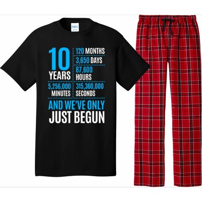 10 Year Anniversary Couple Her Or Him Wedding Gift Pajama Set