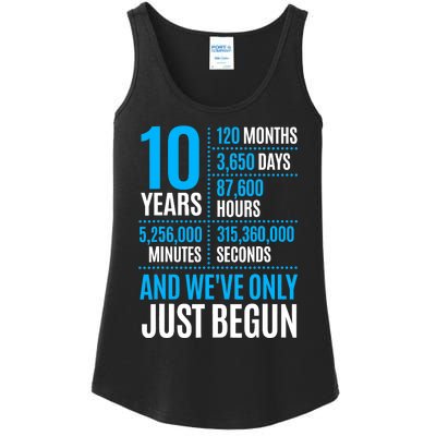 10 Year Anniversary Couple Her Or Him Wedding Gift Ladies Essential Tank