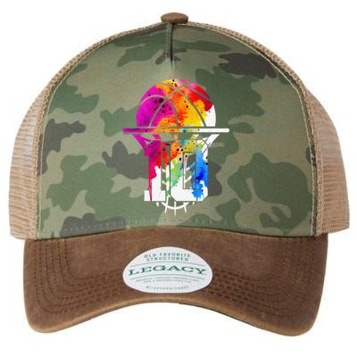 10 Years Basketball 10th Birthday Legacy Tie Dye Trucker Hat