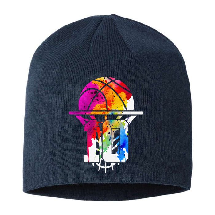 10 Years Basketball 10th Birthday Sustainable Beanie