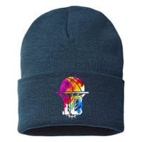 10 Years Basketball 10th Birthday Sustainable Knit Beanie