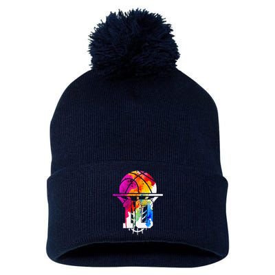 10 Years Basketball 10th Birthday Pom Pom 12in Knit Beanie