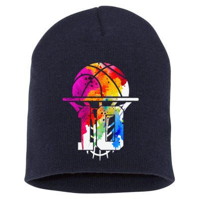 10 Years Basketball 10th Birthday Short Acrylic Beanie