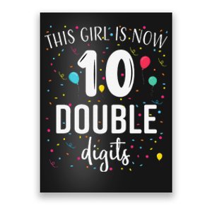 10 Years Birthday 10yr Double Digits 10th Birthday Cute Poster