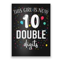 10 Years Birthday 10yr Double Digits 10th Birthday Cute Poster