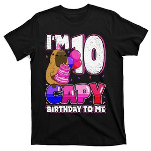 10 Years Capy Birthday To Me 10th Birthday Capybara T-Shirt