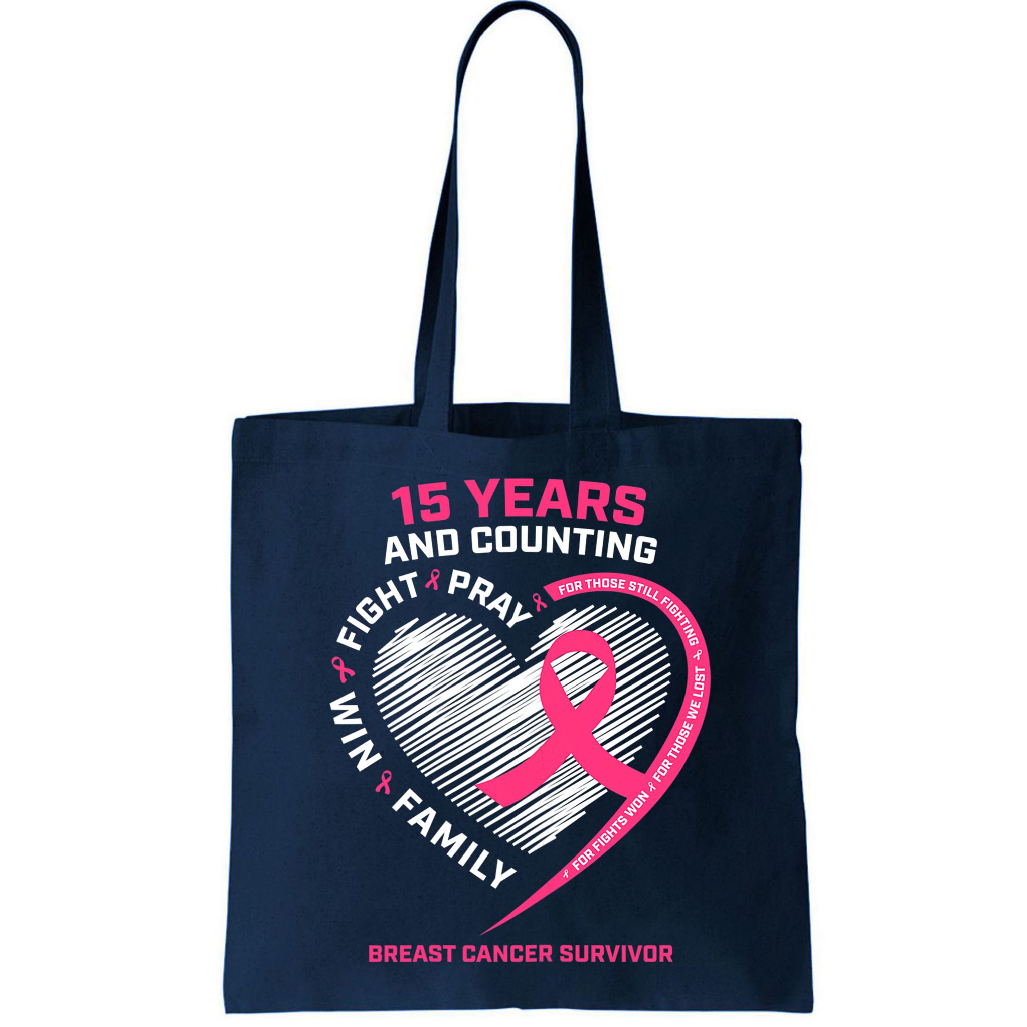 15 Years Cancer Free Gifts 15 Year Breast Cancer Survivor Bag