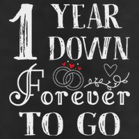 1 Year Down Forever To Go Couple 1st Wedding Anniversary Adult Drive Performance Visor