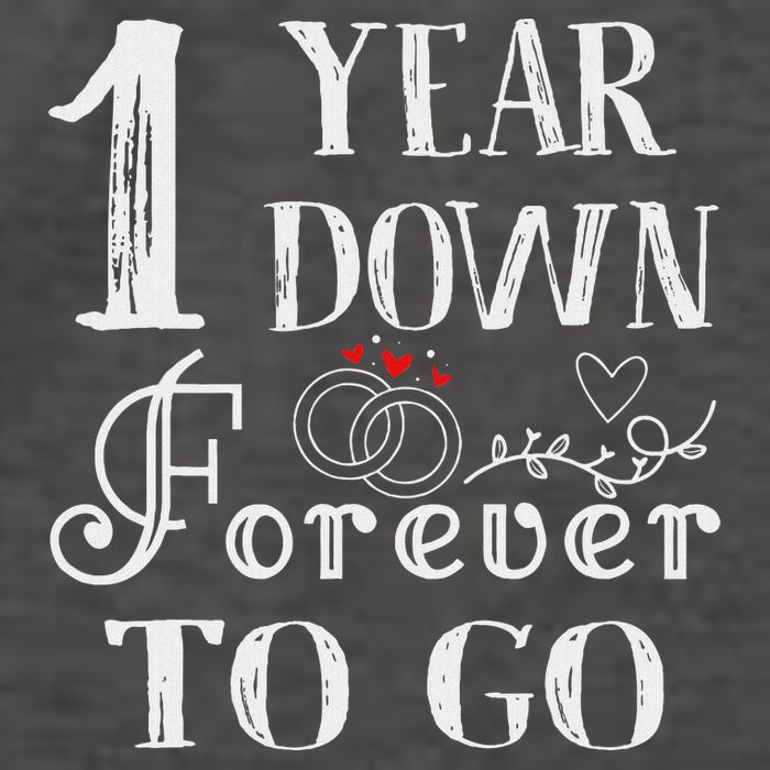 1 Year Down Forever To Go Couple 1st Wedding Anniversary Vector Backpack