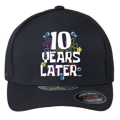 10 Years Later Ten 10 Year Old Birthday Flexfit Unipanel Trucker Cap