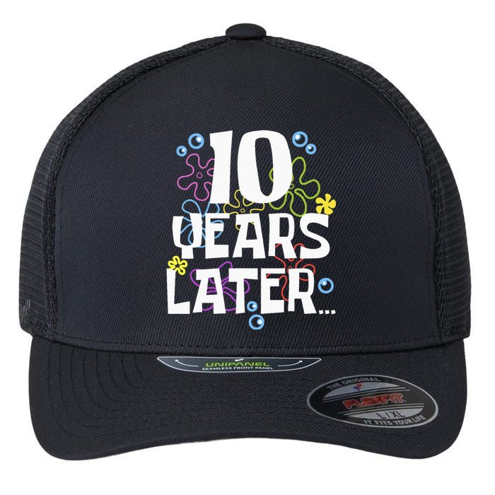 10 Years Later Ten 10 Year Old Birthday Flexfit Unipanel Trucker Cap