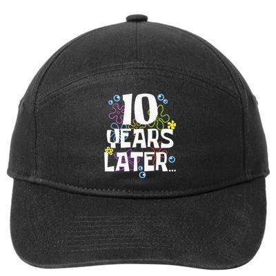 10 Years Later Ten 10 Year Old Birthday 7-Panel Snapback Hat