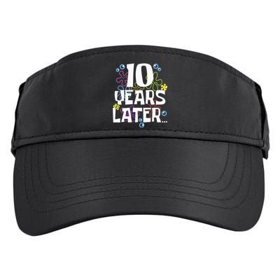 10 Years Later Ten 10 Year Old Birthday Adult Drive Performance Visor