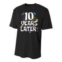 10 Years Later Ten 10 Year Old Birthday Youth Performance Sprint T-Shirt