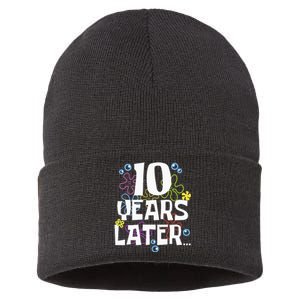 10 Years Later Ten 10 Year Old Birthday Sustainable Knit Beanie