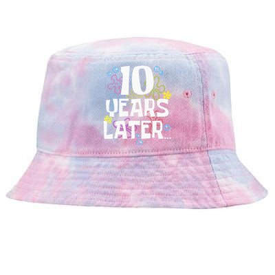 10 Years Later Ten 10 Year Old Birthday Tie-Dyed Bucket Hat