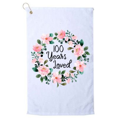 100 Years Loved Men Women 100 Years Old Cool 100th Birthday Gift Golf Towel