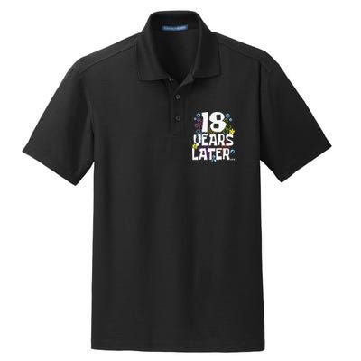 18 Years Later Eighteen 18 Year Old Birthday Gift Dry Zone Grid Polo