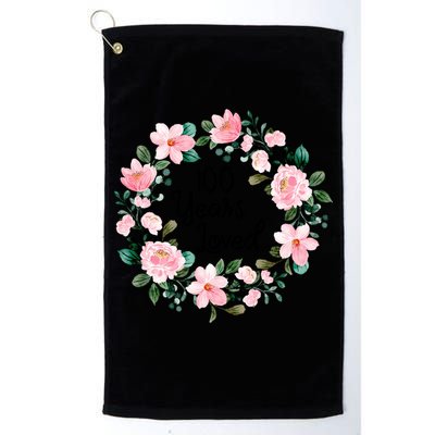 100 Years Loved Men Women 100 Years Old Cool 100th Birthday Gift Golf Towel