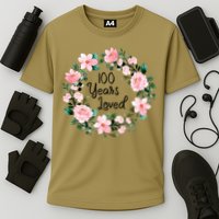 100 Years Loved Men Women 100 Years Old Cool 100th Birthday Gift Cooling Performance Crew T-Shirt