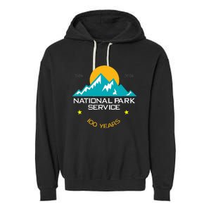 100 Years National Parks Service Environment Nature Garment-Dyed Fleece Hoodie