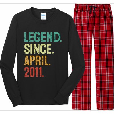 12 Years Old Legend Since April 2011 12th Birthday Long Sleeve Pajama Set