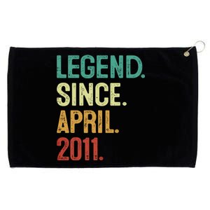 12 Years Old Legend Since April 2011 12th Birthday Grommeted Golf Towel