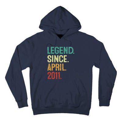 12 Years Old Legend Since April 2011 12th Birthday Tall Hoodie