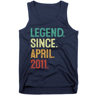 12 Years Old Legend Since April 2011 12th Birthday Tank Top