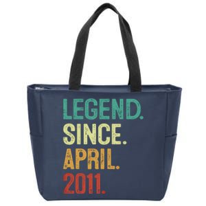 12 Years Old Legend Since April 2011 12th Birthday Zip Tote Bag