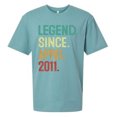 12 Years Old Legend Since April 2011 12th Birthday Sueded Cloud Jersey T-Shirt