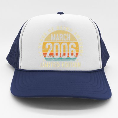 17 Year Oldss N Vintage March 2006 17th Birthday Trucker Hat