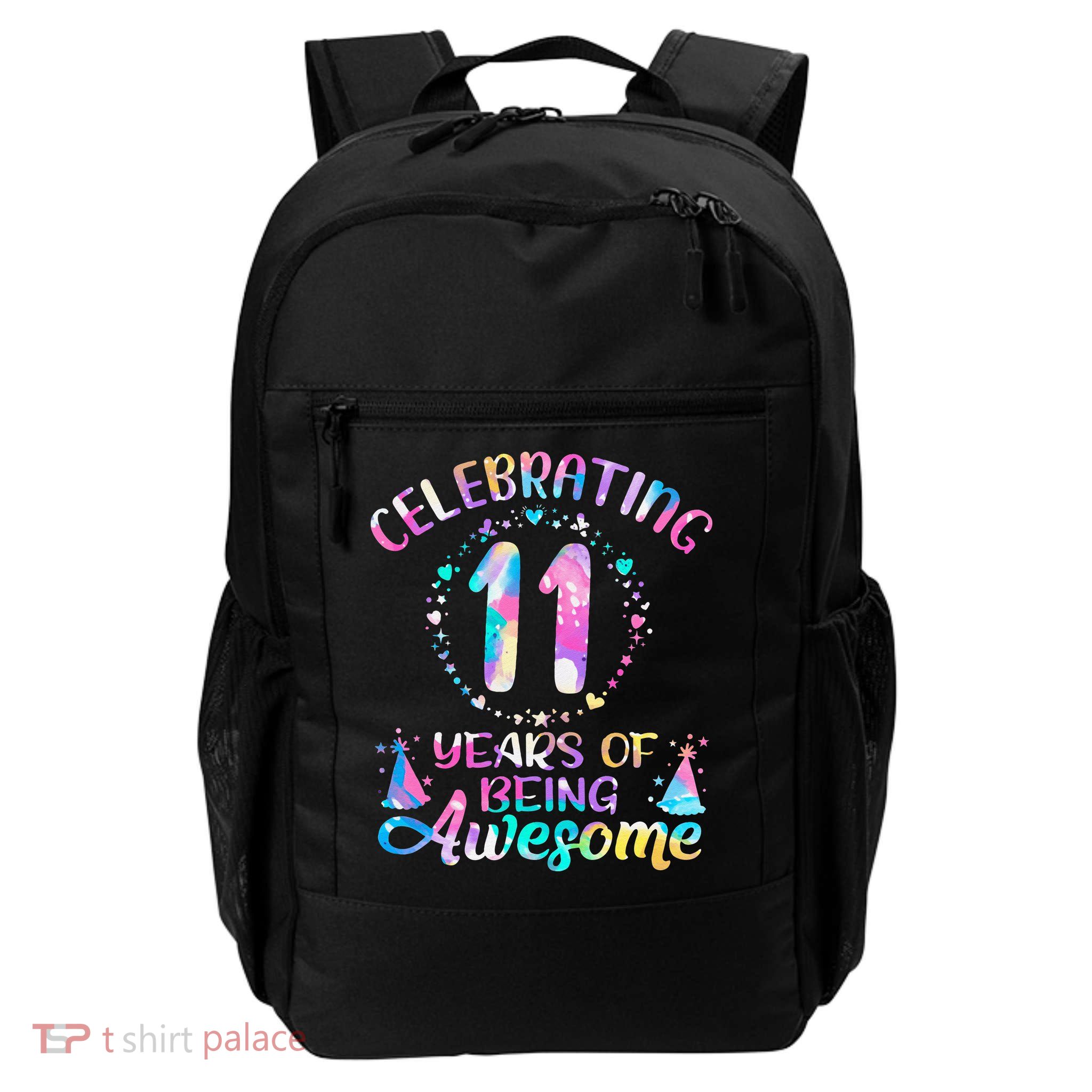 11 Years of Being Awesome 11 Years Old 11th Birthday Tie Dye Daily Commute Backpack